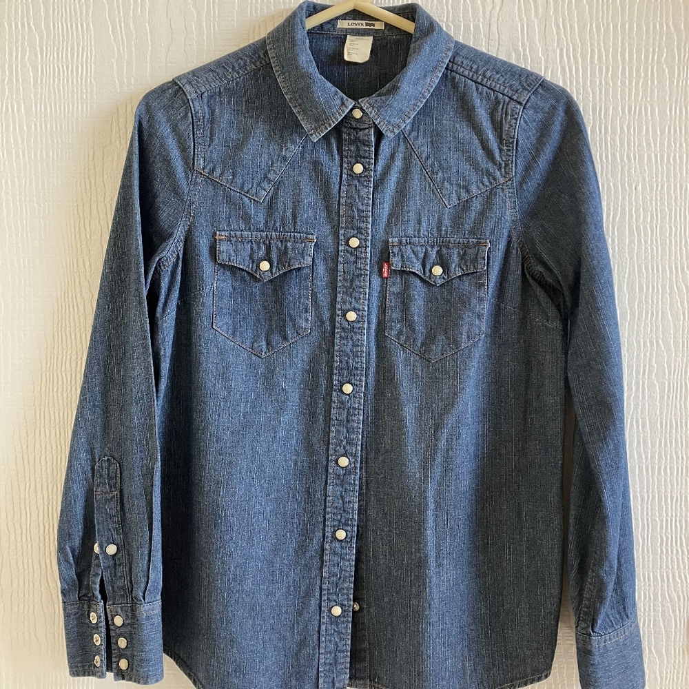 Levi's Denim Ultimate Western Button Down Shirt Woman's S